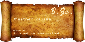 Breitner Zsuzsa névjegykártya